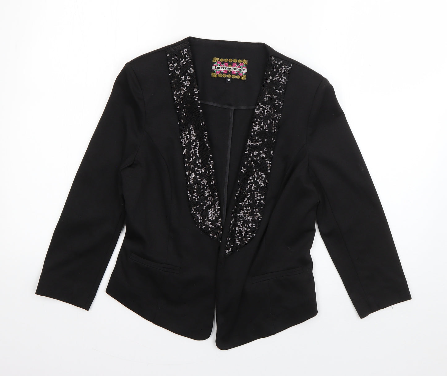Internacionale Womens Black   Jacket  Size 10