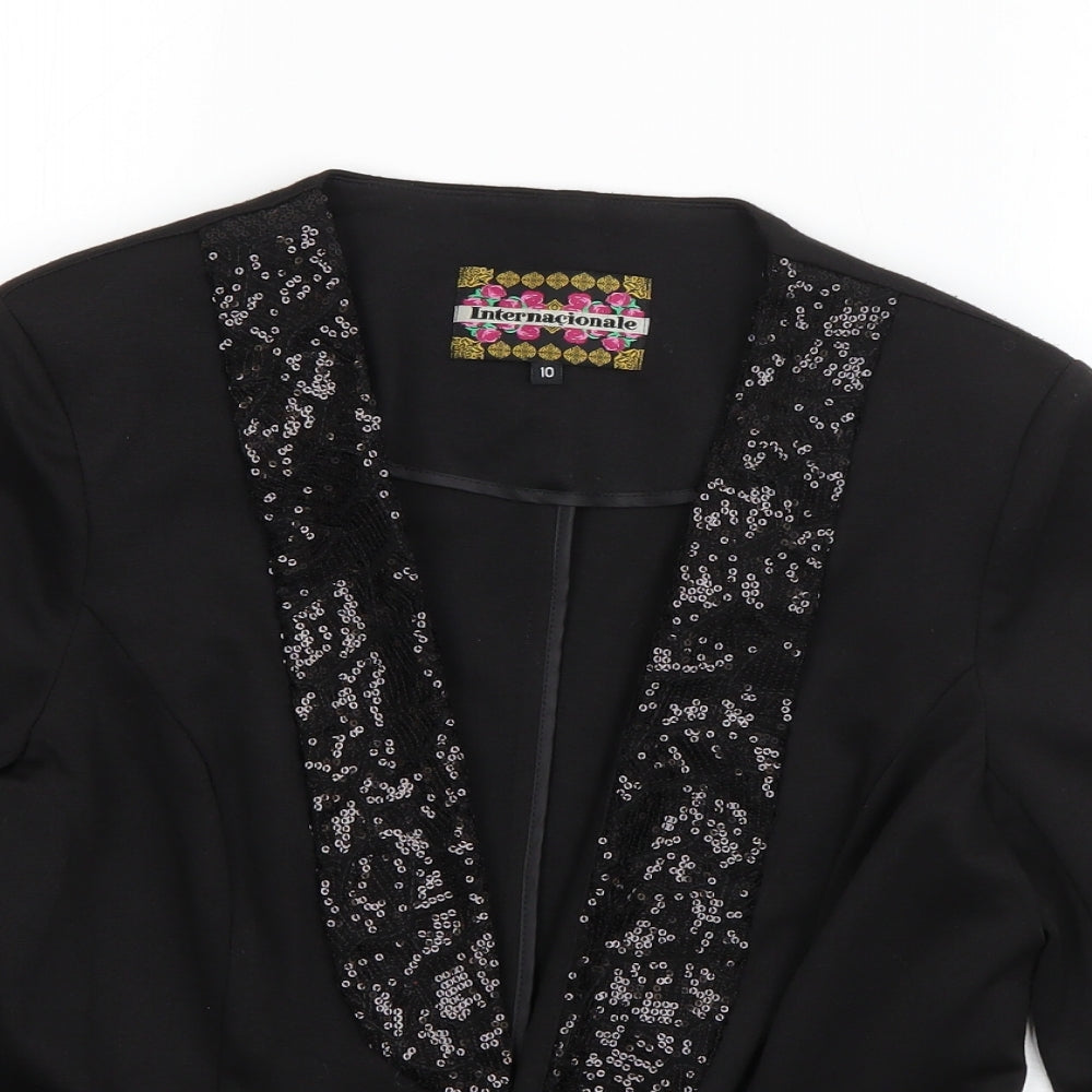 Internacionale Womens Black   Jacket  Size 10