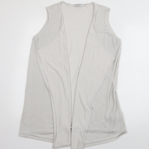 JD Williams Womens White V-Neck  Viscose Cardigan Jumper Size 16