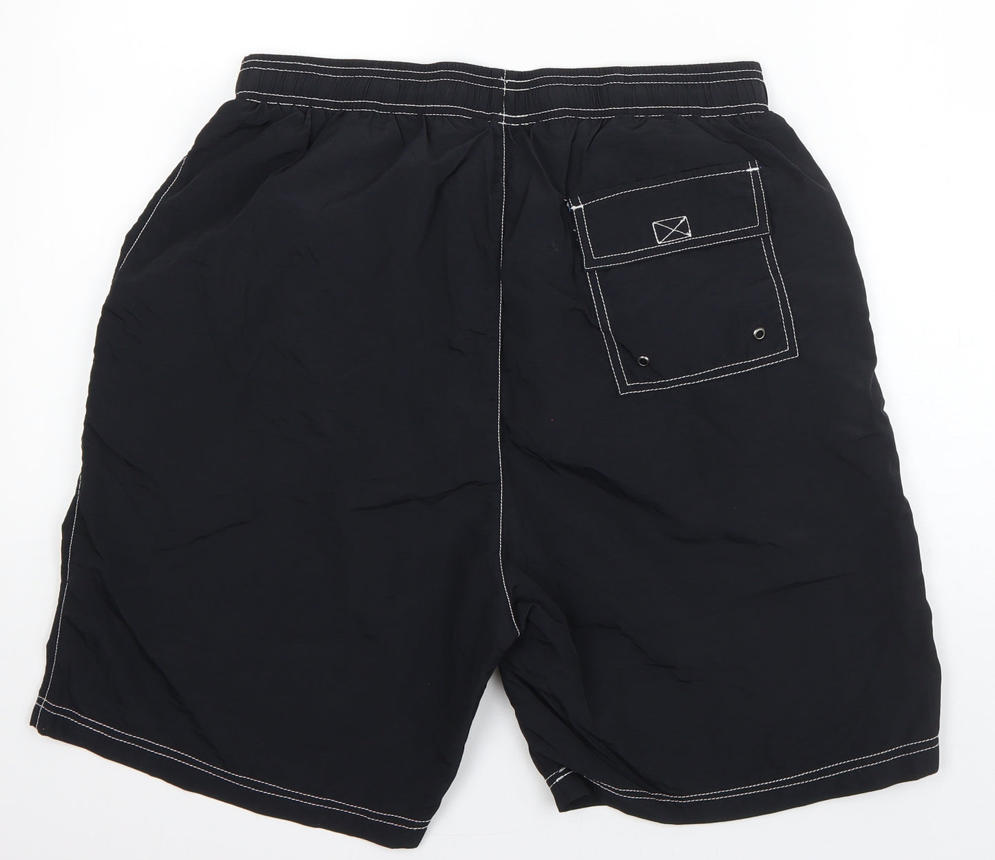 Gio-Goi Mens Black  Nylon Sweat Shorts Size L L7 in Regular Drawstring