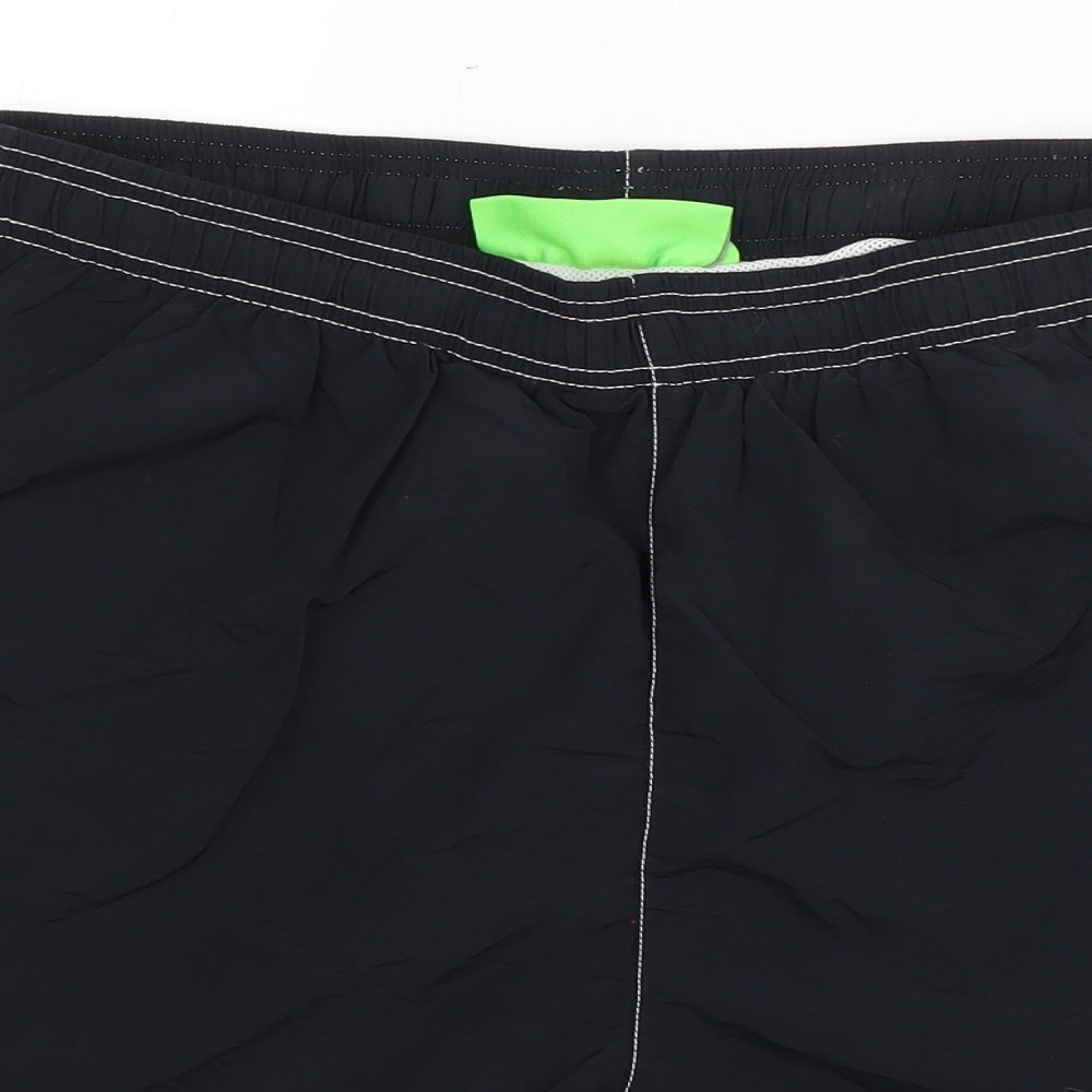 Gio-Goi Mens Black  Nylon Sweat Shorts Size L L7 in Regular Drawstring