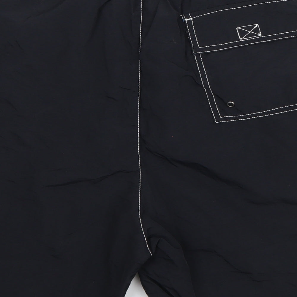 Gio-Goi Mens Black  Nylon Sweat Shorts Size L L7 in Regular Drawstring