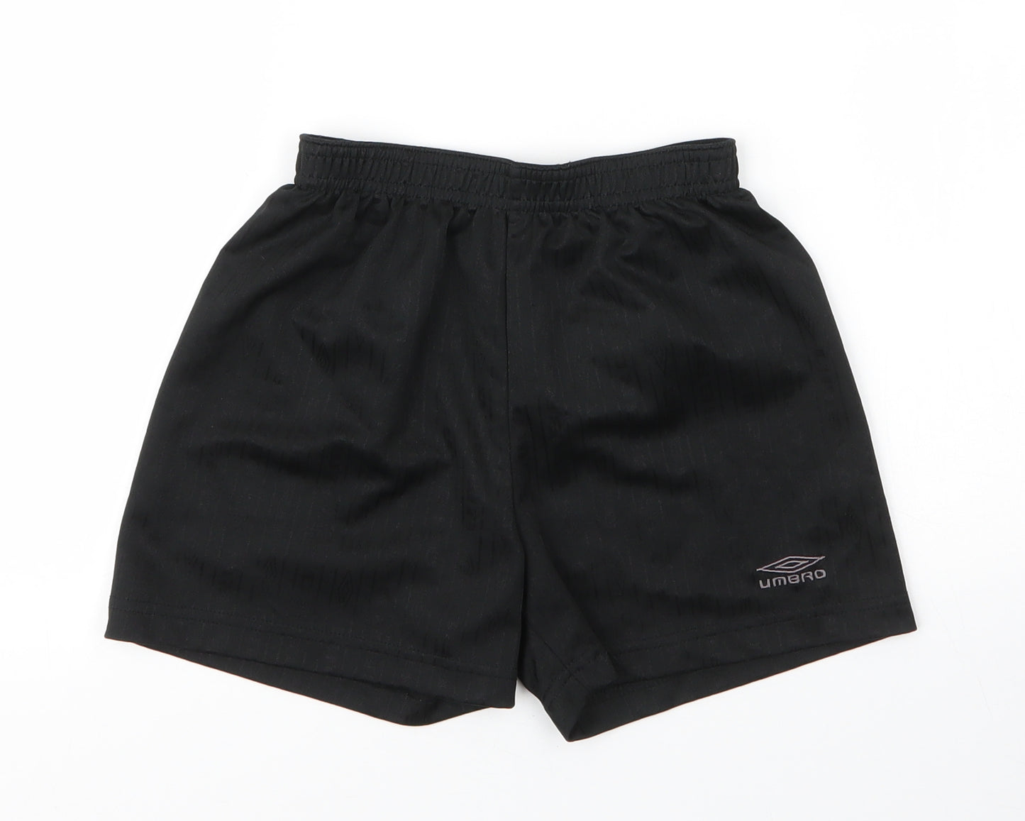 Umbro Boys Black  Polyester Sweat Shorts Size 5 Years  Regular