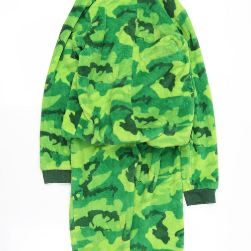 Jurassic World Boys Green Camouflage Polyester  One Piece Size 11 Years  Zip - Dinosaur