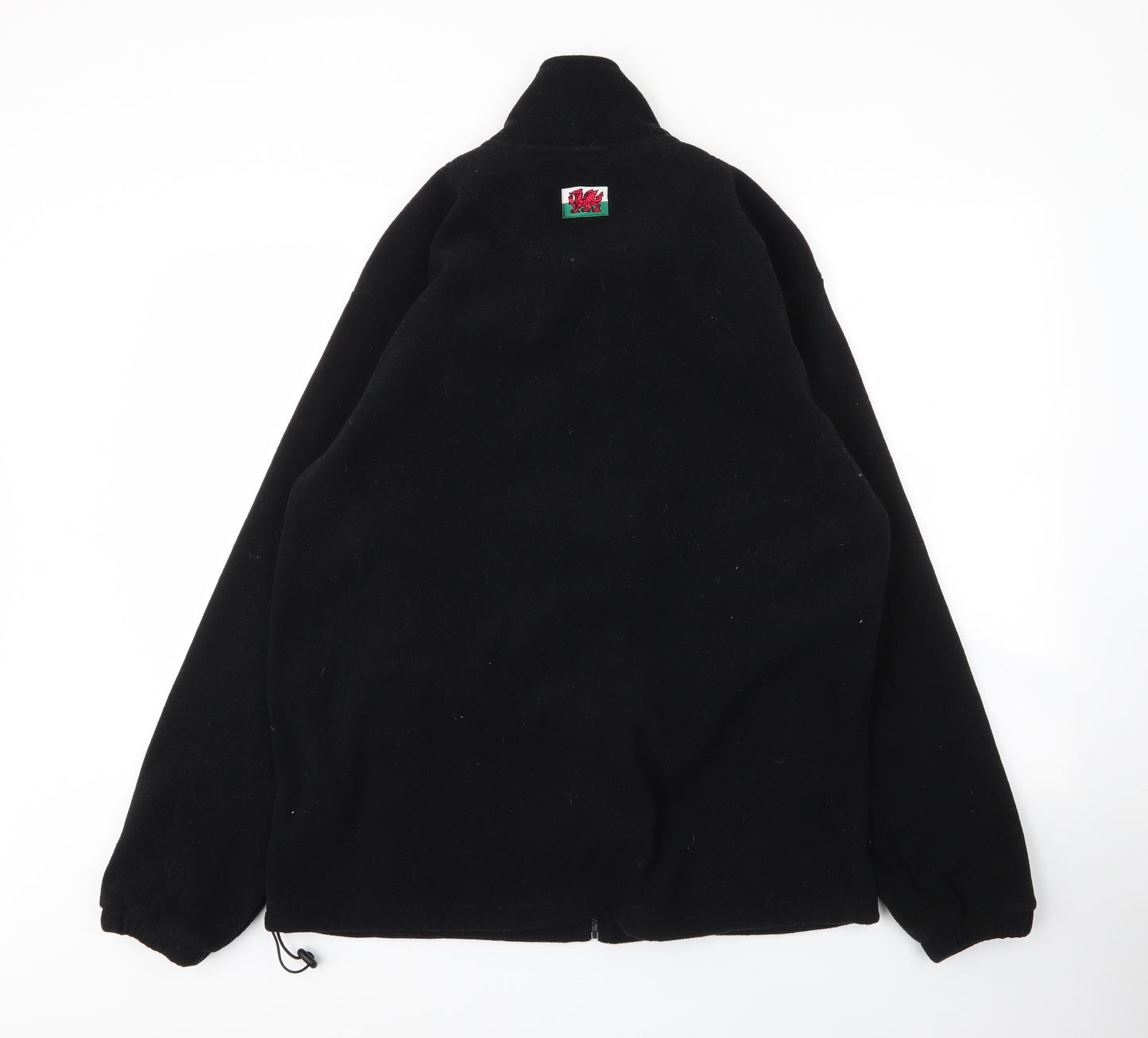 Manav Mens Black High Neck  Polyester Full Zip Jumper Size M   - Wales