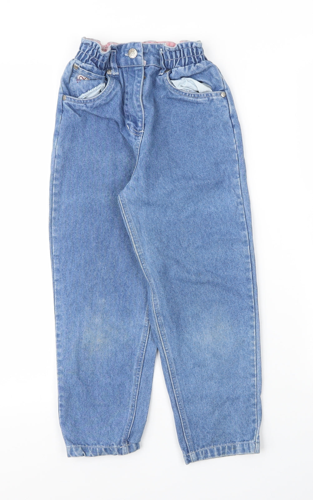 Ladybird Girls Blue  Cotton Straight Jeans Size 6 Years  Regular Zip