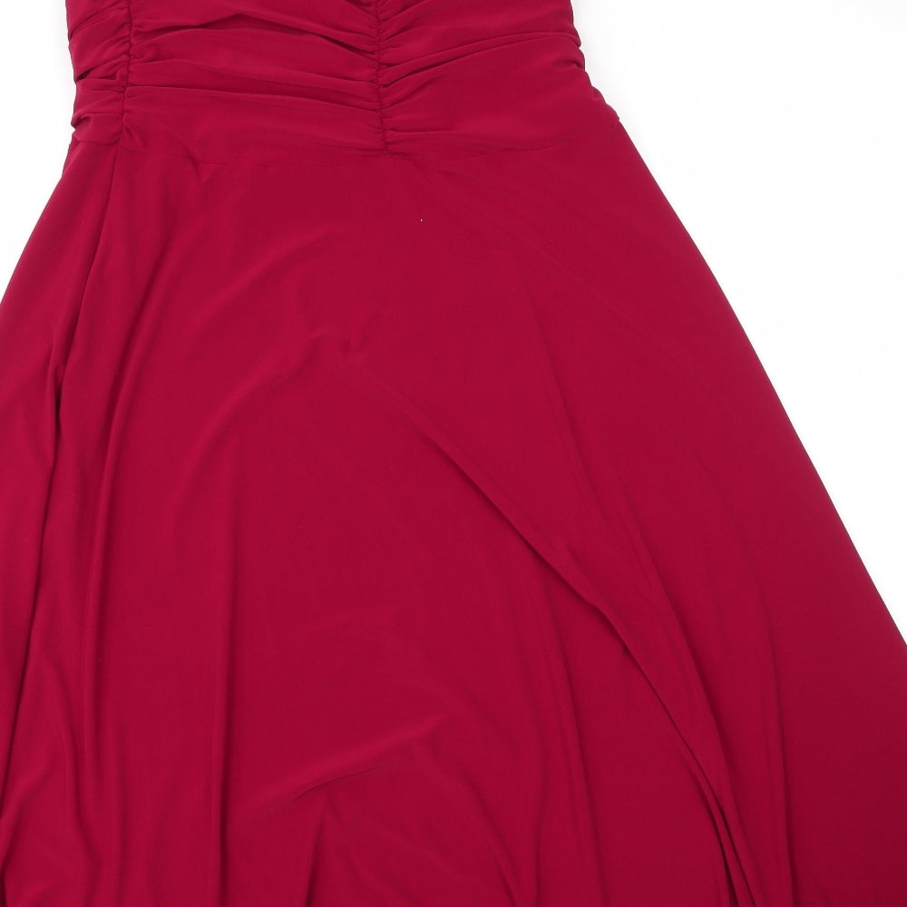 M&S Womens Red  Polyester Fit & Flare  Size 16  Sweetheart