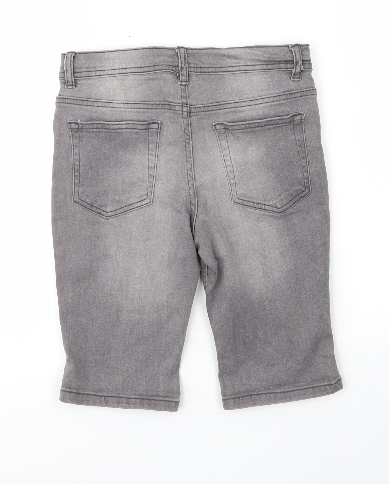 Primark Boys Grey  Cotton Bermuda Shorts Size 9 Years  Regular Zip