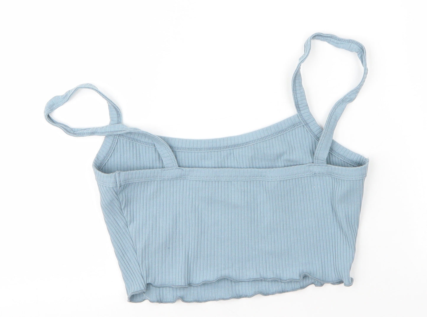 SheIn Womens Blue  Cotton Camisole Blouse Size XS Round Neck
