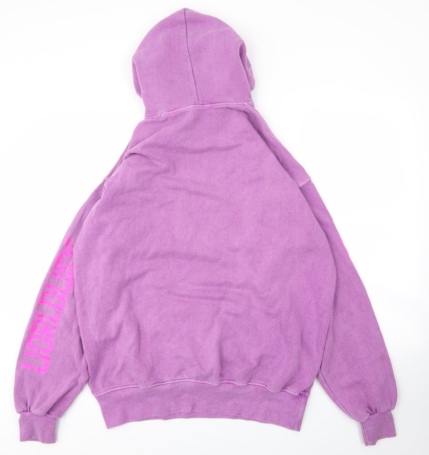 PRETTYLITTLETHING Womens Pink  Cotton Pullover Hoodie Size L