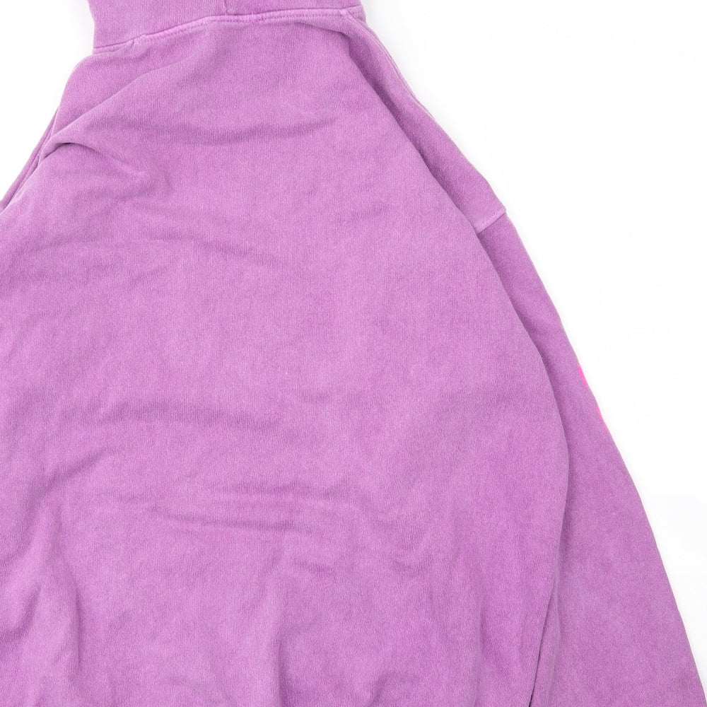 PRETTYLITTLETHING Womens Pink  Cotton Pullover Hoodie Size L