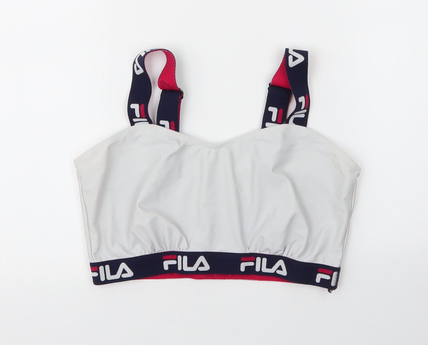 FILA Womens White  Nylon Cropped Tank Size 14 Sweetheart