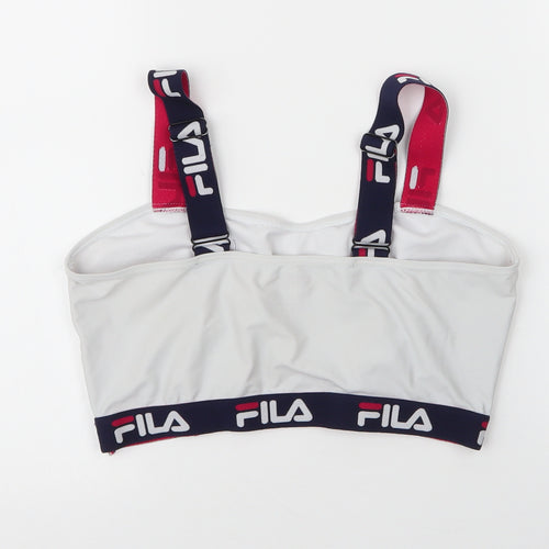 FILA Womens White  Nylon Cropped Tank Size 14 Sweetheart