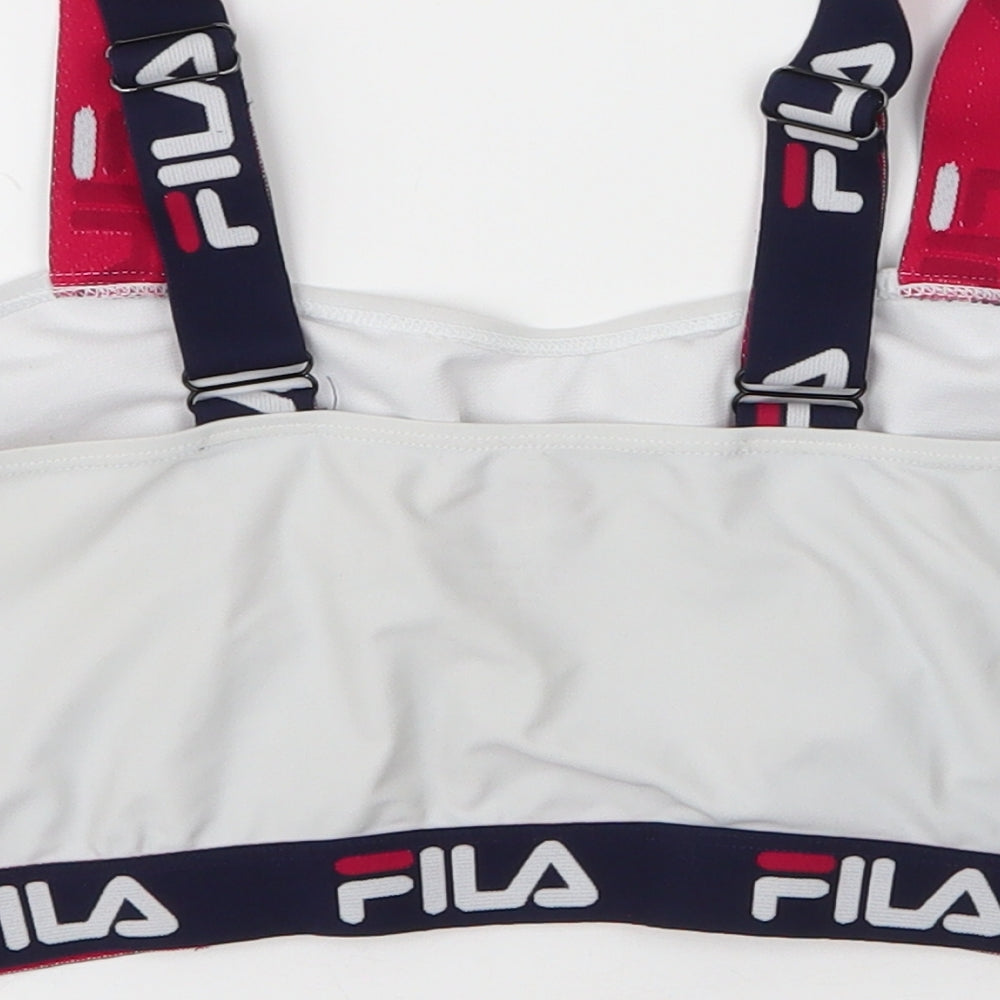 FILA Womens White  Nylon Cropped Tank Size 14 Sweetheart