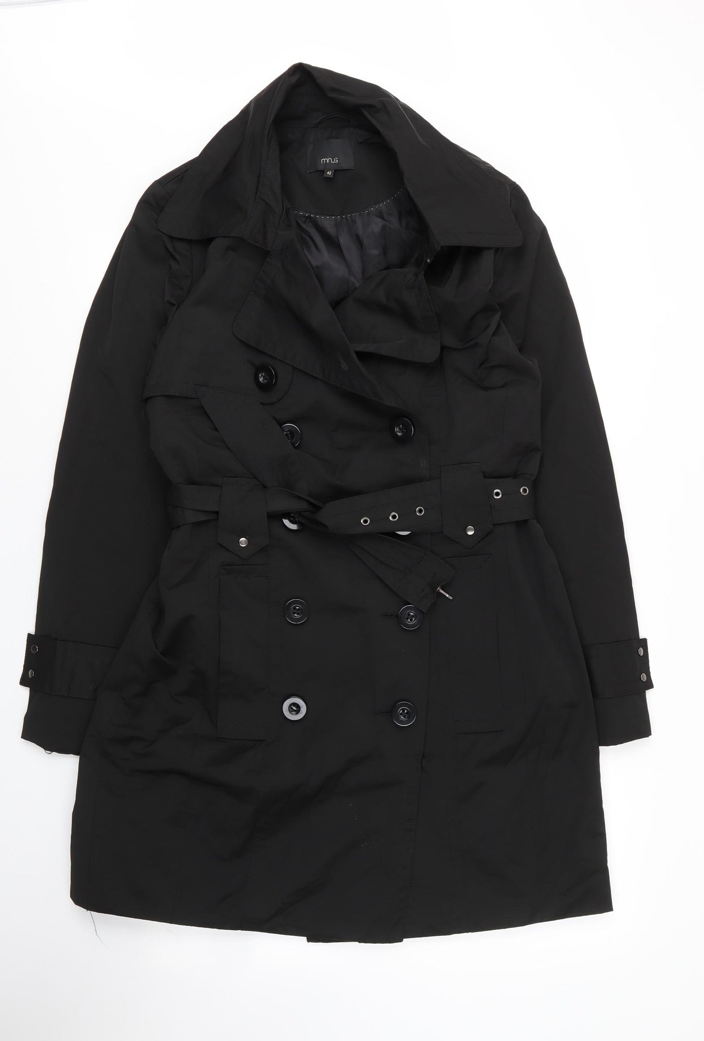 Minus Womens Black   Pea Coat Coat Size 14  Button