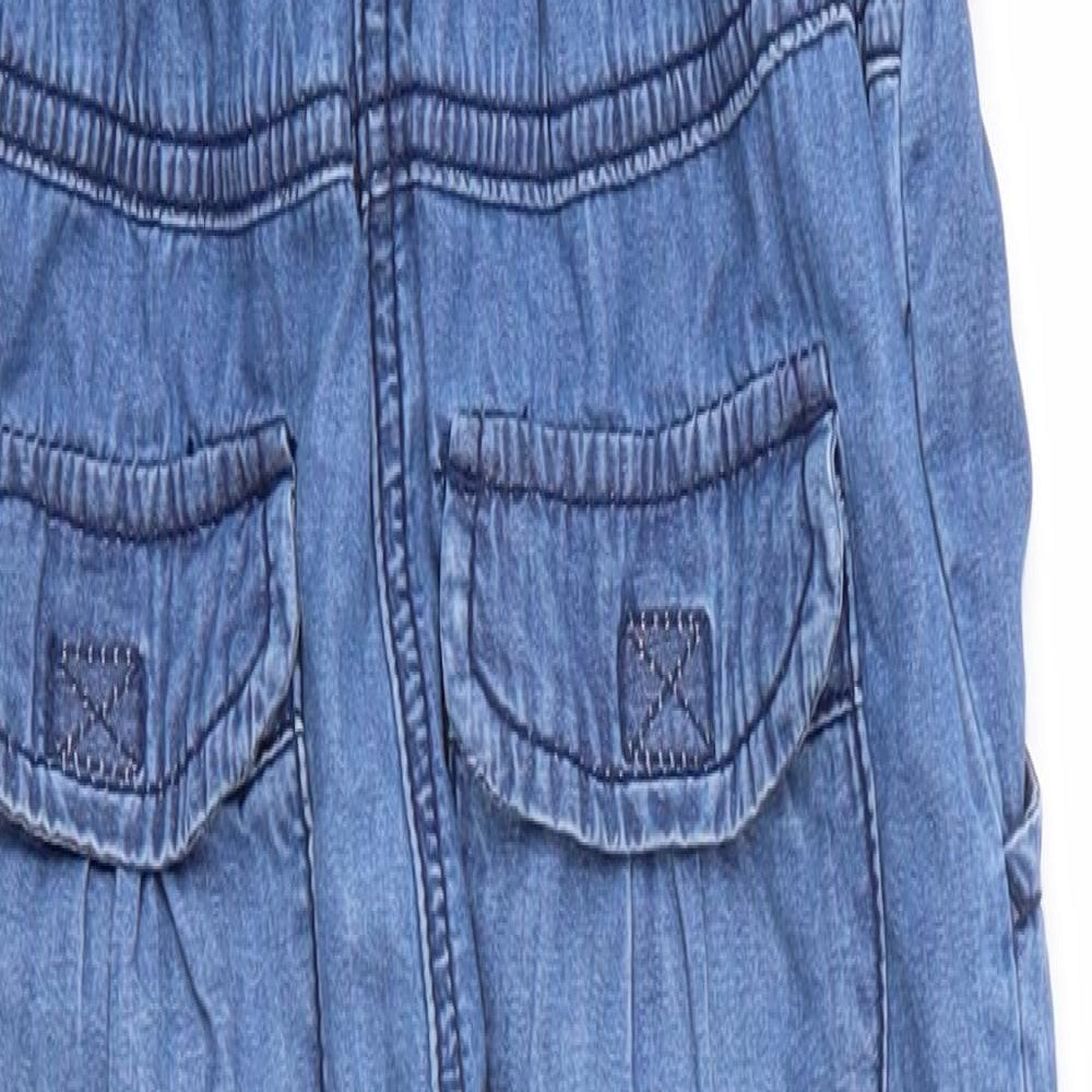 George Girls Blue  Polyester Jumpsuit One-Piece Size 7 Years  Button