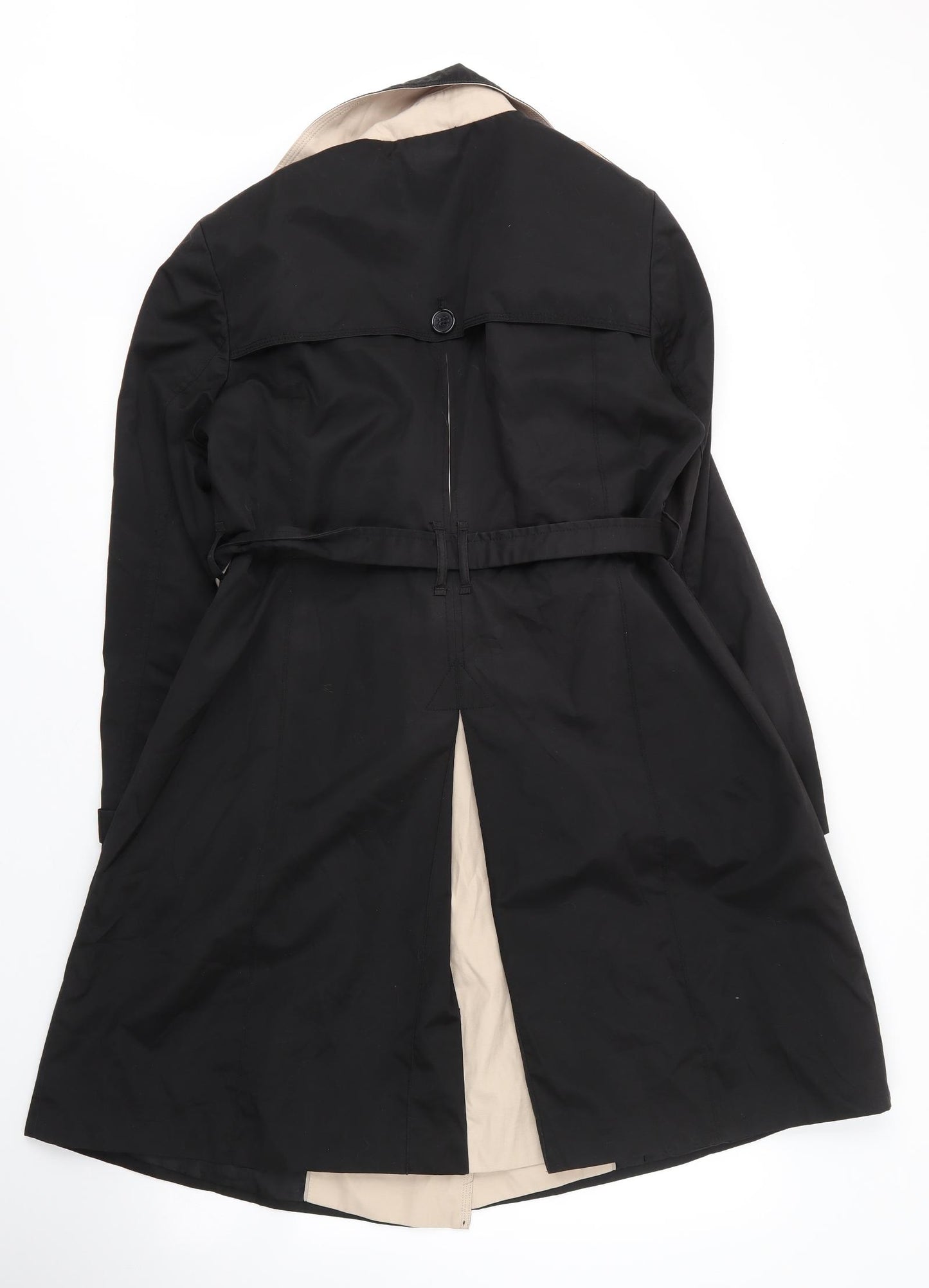 Debenhams Womens Black   Pea Coat Coat Size 16  Button