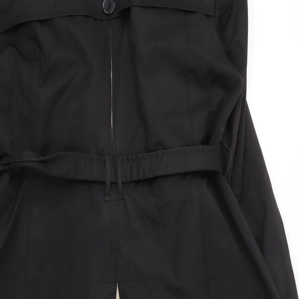Debenhams Womens Black   Pea Coat Coat Size 16  Button