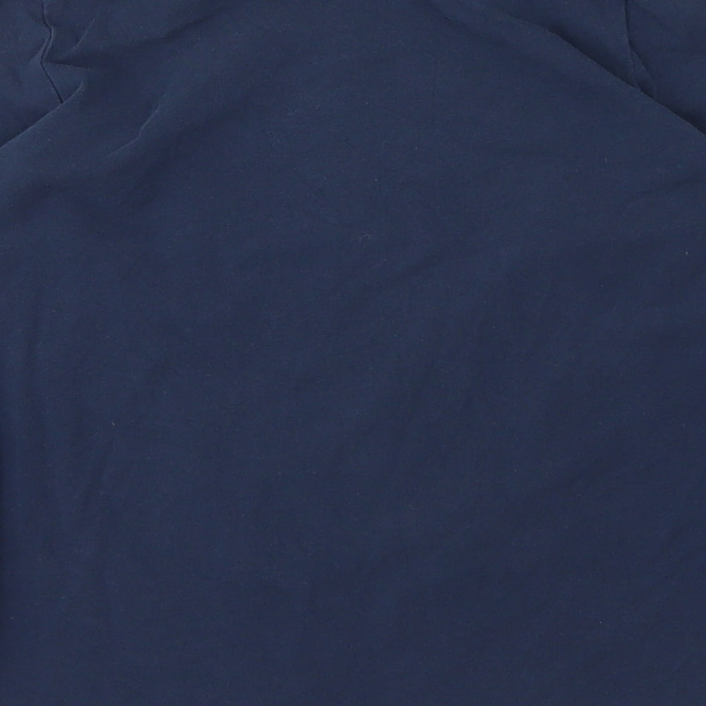 Debenhams Girls Blue  Cotton Basic T-Shirt Size 7 Years Round Neck