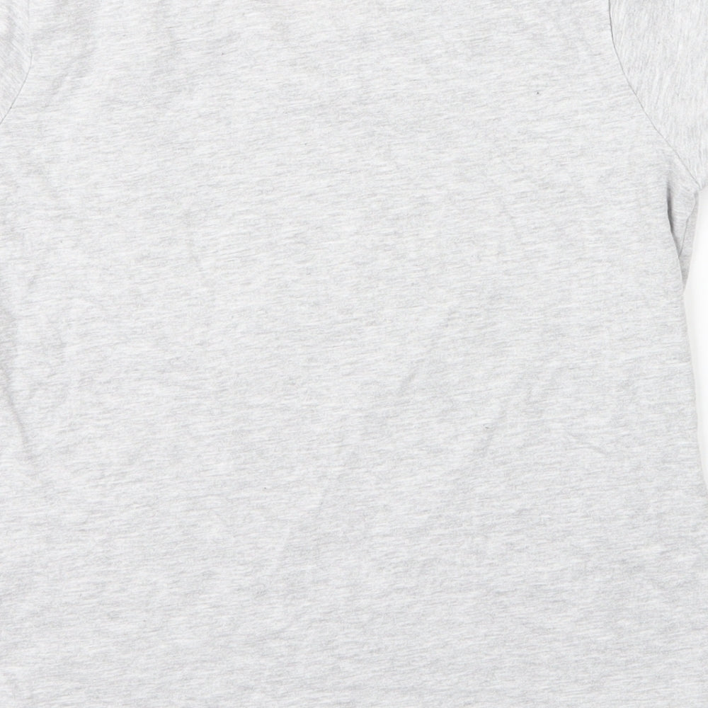 Primark Girls Grey  Cotton Basic T-Shirt Size 11 Years Round Neck