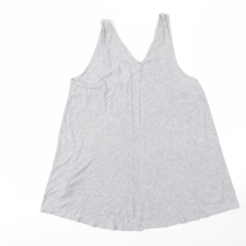 Gap Womens Grey  Viscose Basic Tank Size M V-Neck