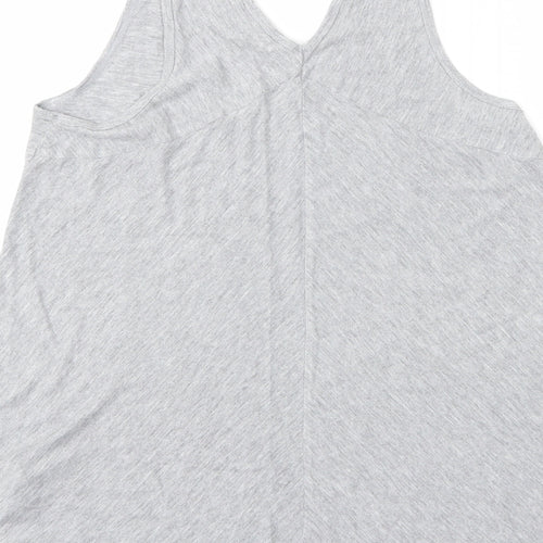 Gap Womens Grey  Viscose Basic Tank Size M V-Neck
