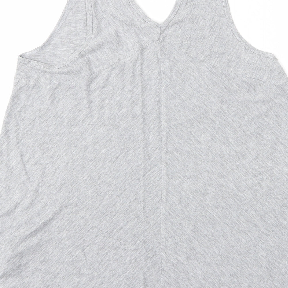 Gap Womens Grey  Viscose Basic Tank Size M V-Neck