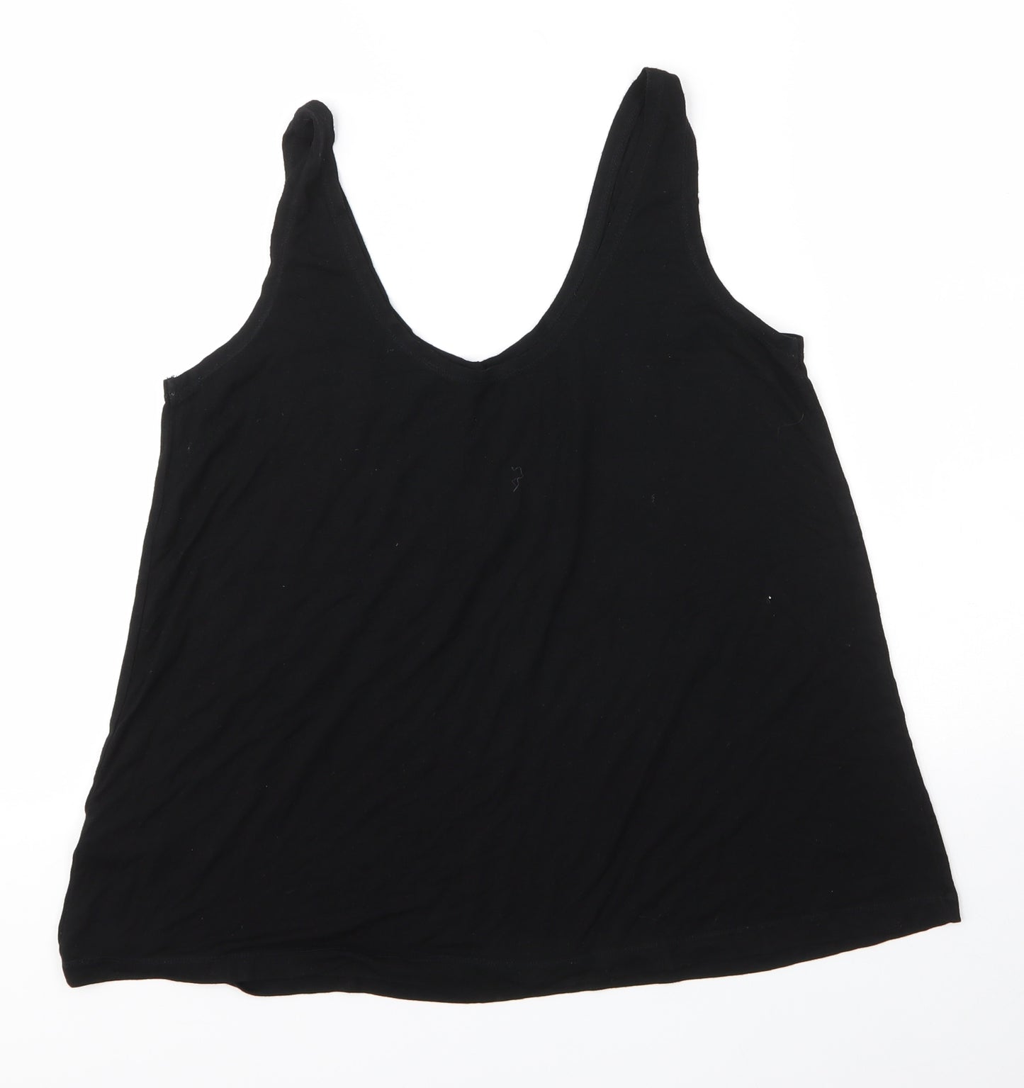 NEXT Womens Black  Modal Basic Tank Size 14 Scoop Neck