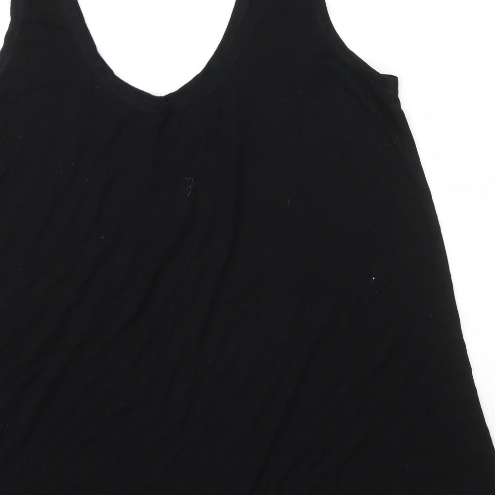 NEXT Womens Black  Modal Basic Tank Size 14 Scoop Neck