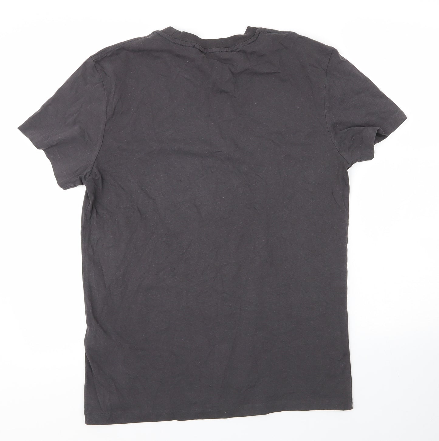 All Saints Mens Grey  Cotton  T-Shirt Size XS Round Neck