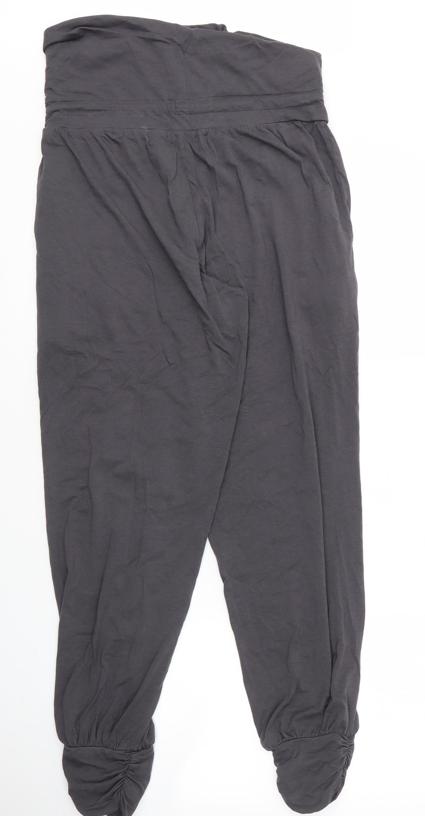 Hush Womens Grey  Modal Harem Trousers Size 8 L27 in Regular Drawstring