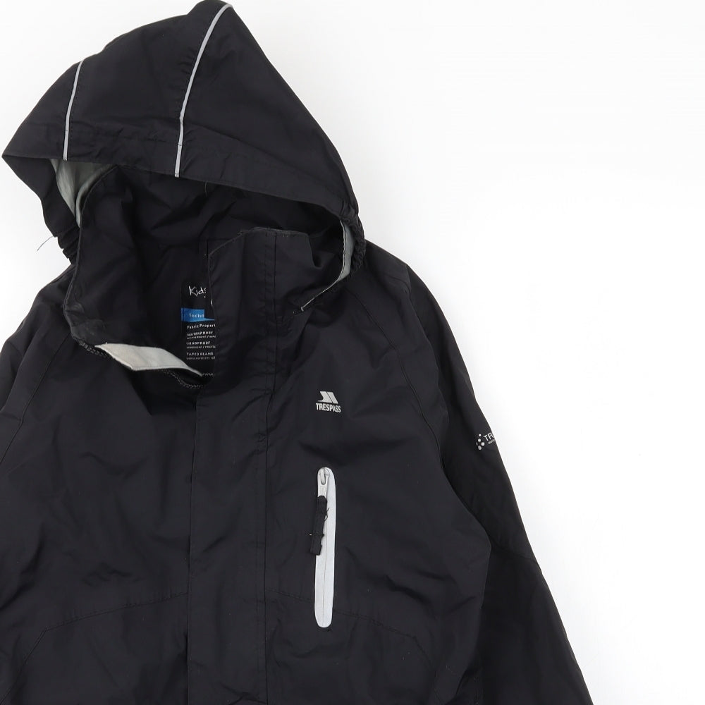 Trepass Boys Black   Parka Coat Size 9 Years  Zip