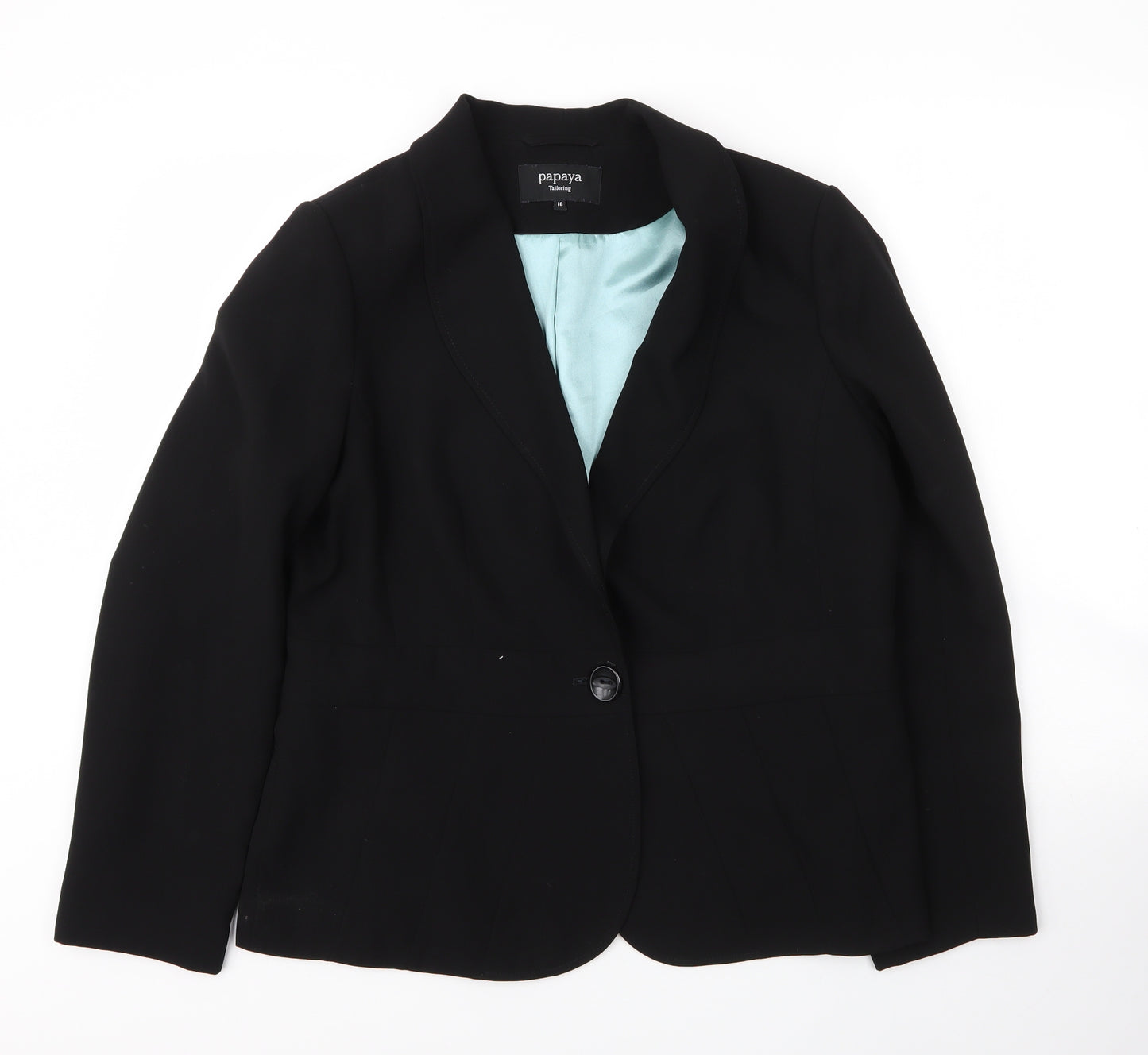 Papaya Womens Black  Polyester Jacket Suit Jacket Size 18
