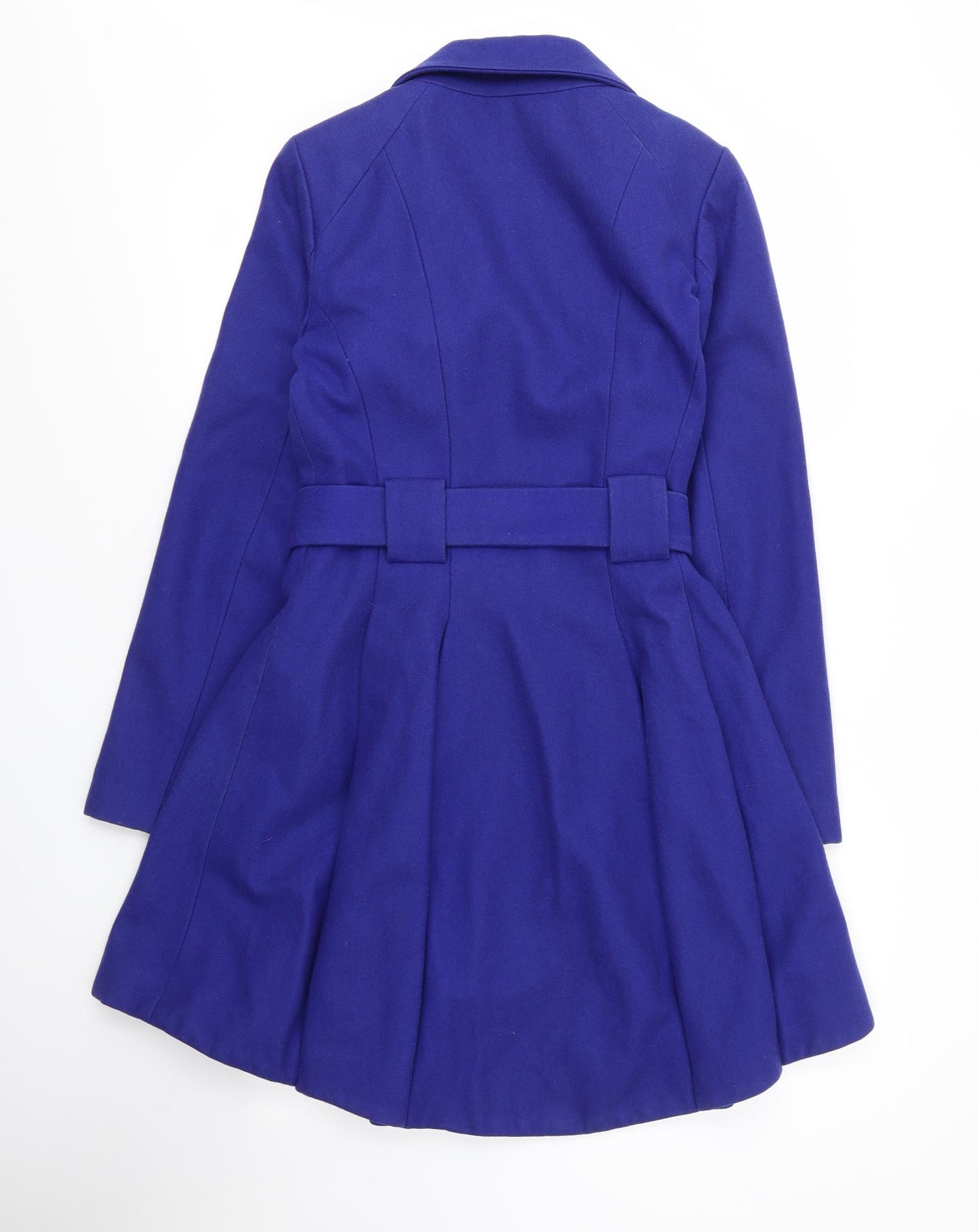 Oasis Womens Blue   Pea Coat Coat Size XS  Button