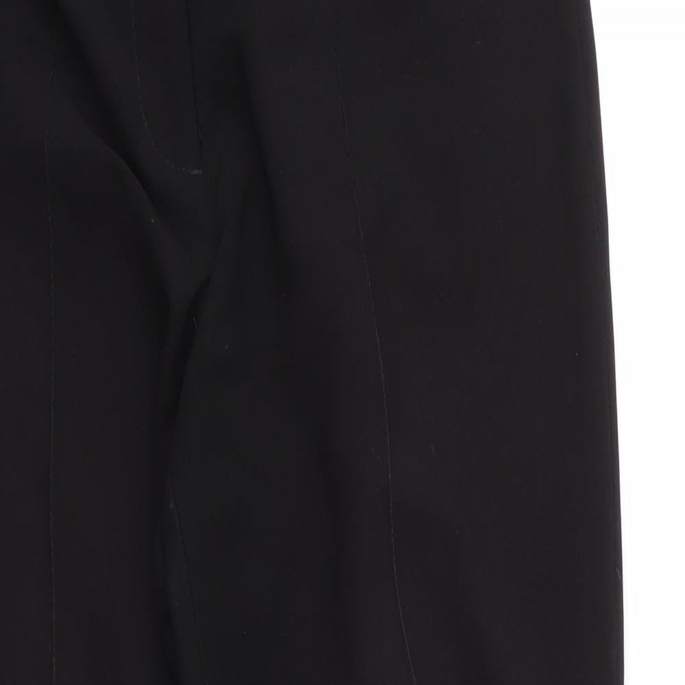 H&M Womens Black  Polyester Carrot Trousers Size 4 L26 in Regular Zip