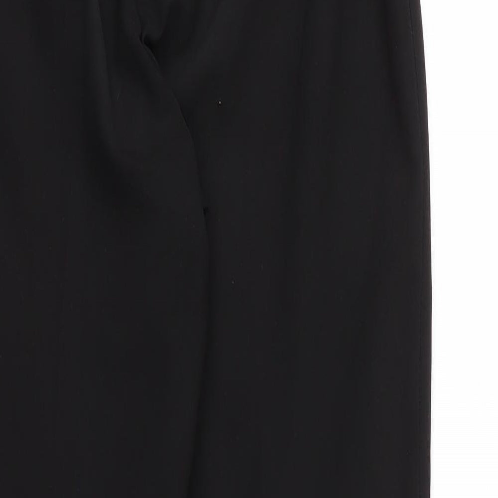 H&M Womens Black  Polyester Carrot Trousers Size 4 L26 in Regular Zip