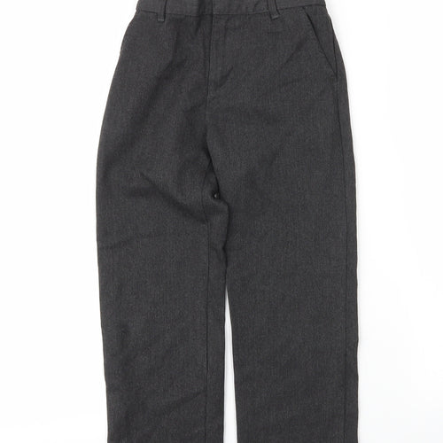 F&F Boys Grey  Viscose Capri Trousers Size 7 Years L21 in Regular Zip