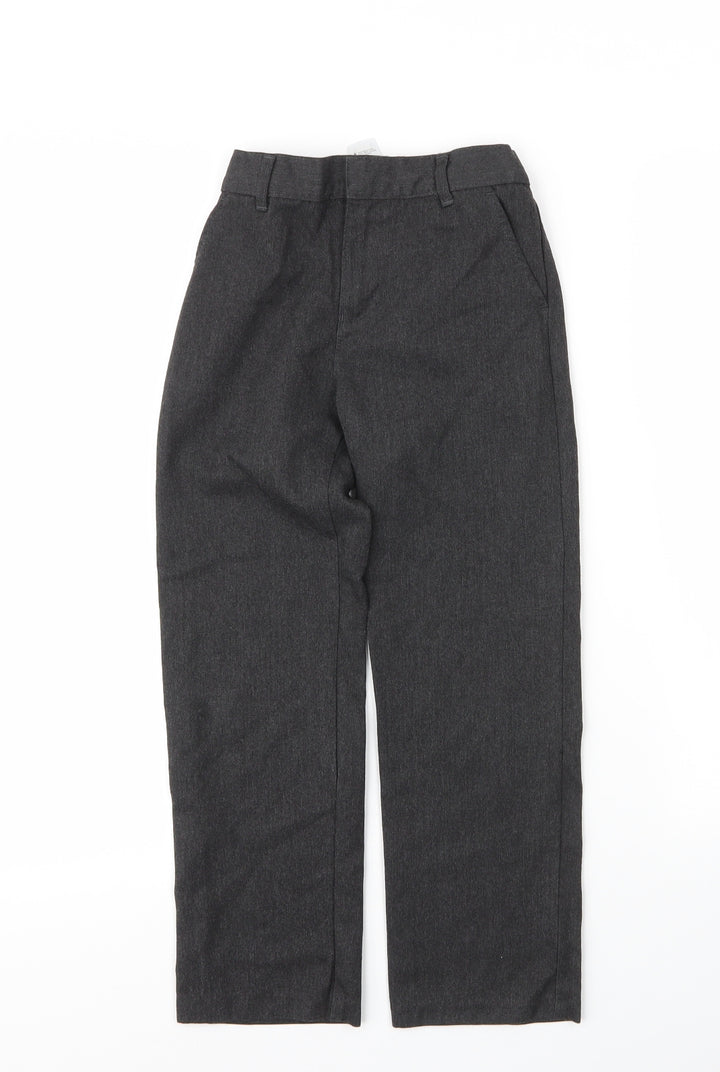 F&F Boys Grey  Viscose Capri Trousers Size 7 Years L21 in Regular Zip