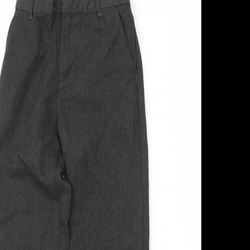 F&F Boys Grey  Viscose Capri Trousers Size 7 Years L21 in Regular Zip