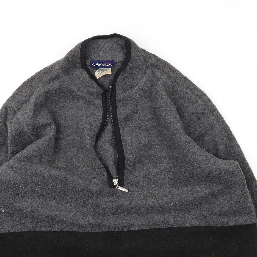 Catalina Mens Grey High Neck  Polyester Pullover Jumper Size S