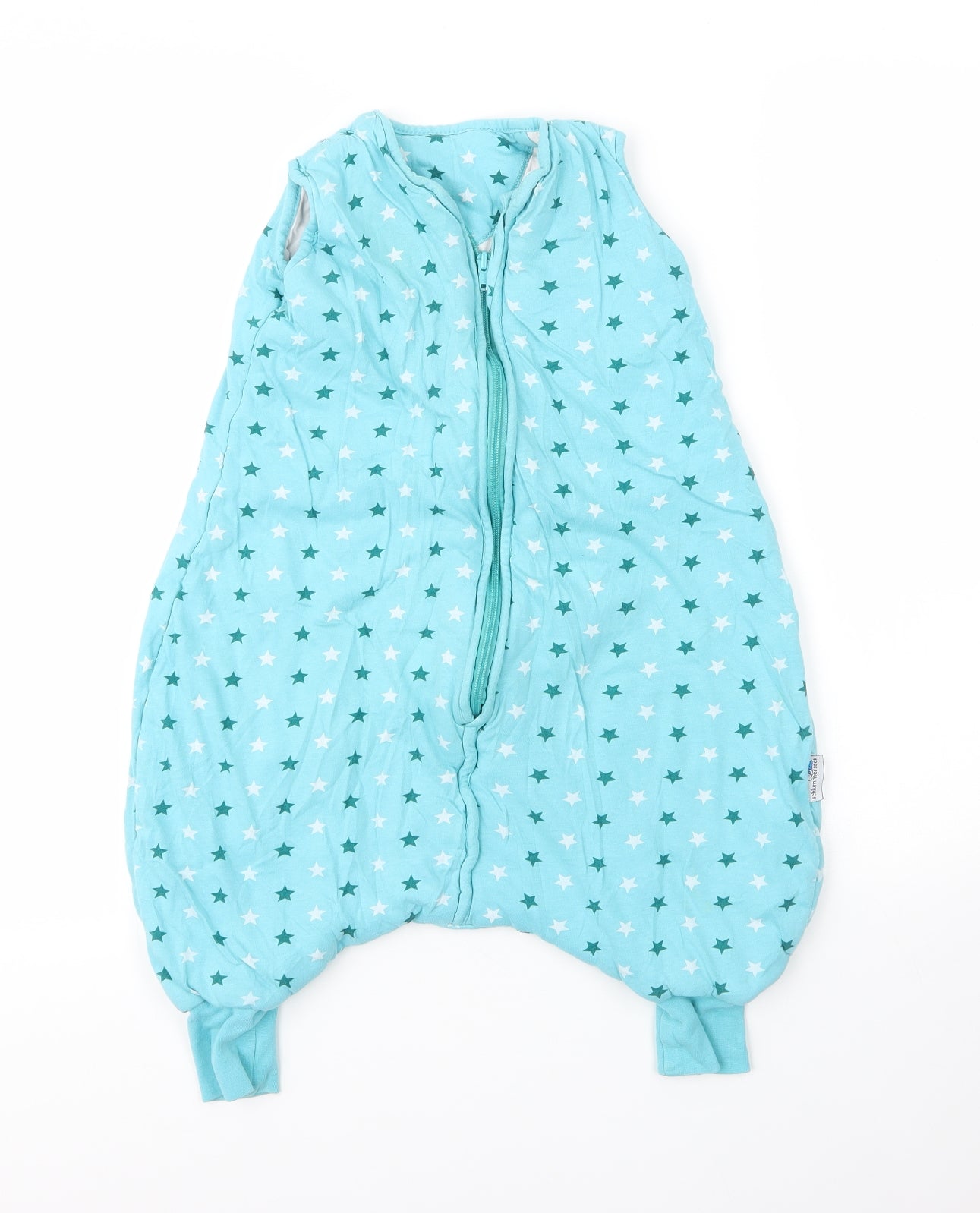 Schlummer Sack Baby Blue  Cotton Babygrow One-Piece Size 12 Months  Zip - Growbag