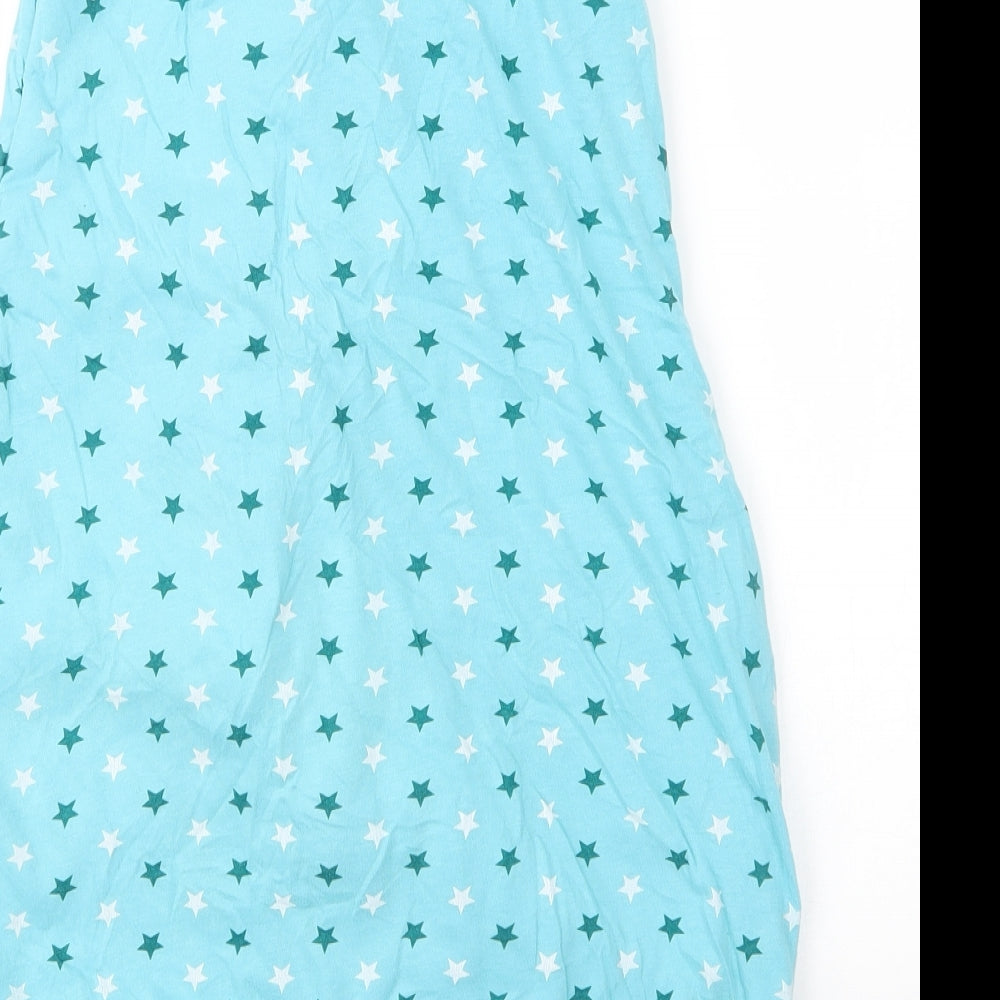 Schlummer Sack Baby Blue  Cotton Babygrow One-Piece Size 12 Months  Zip - Growbag