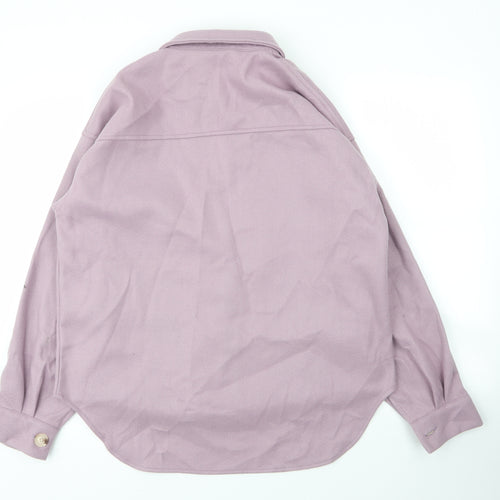 SheIn Womens Purple  Polyester Basic Blouse Size M Collared
