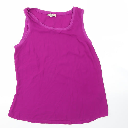 Papaya Womens Purple  Polyester Basic Blouse Size 12 Round Neck