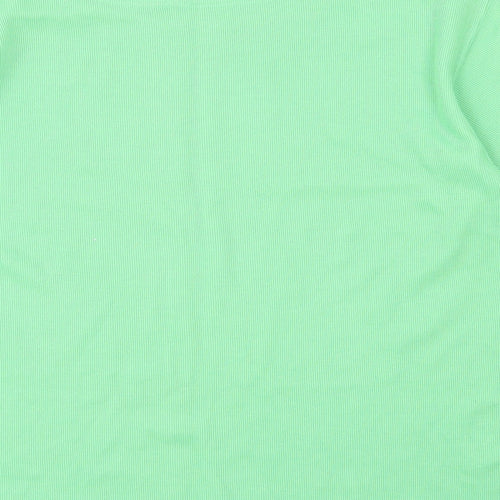 Joie De Vivre Womens Green  Polyester Basic T-Shirt Size L Round Neck