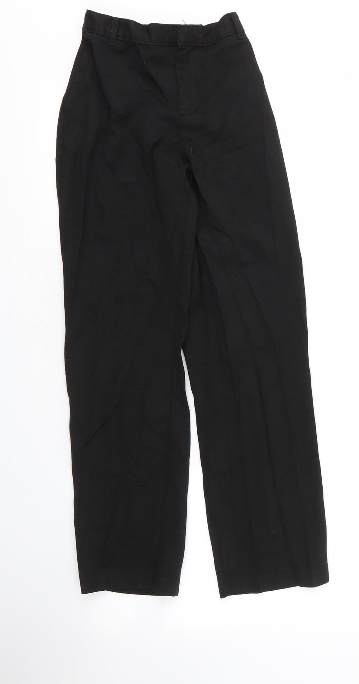 George Boys Black Viscose Capri Trousers Size 11 Years L25 in Regular Zip