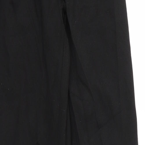 George Boys Black  Viscose Capri Trousers Size 11 Years L25 in Regular Zip