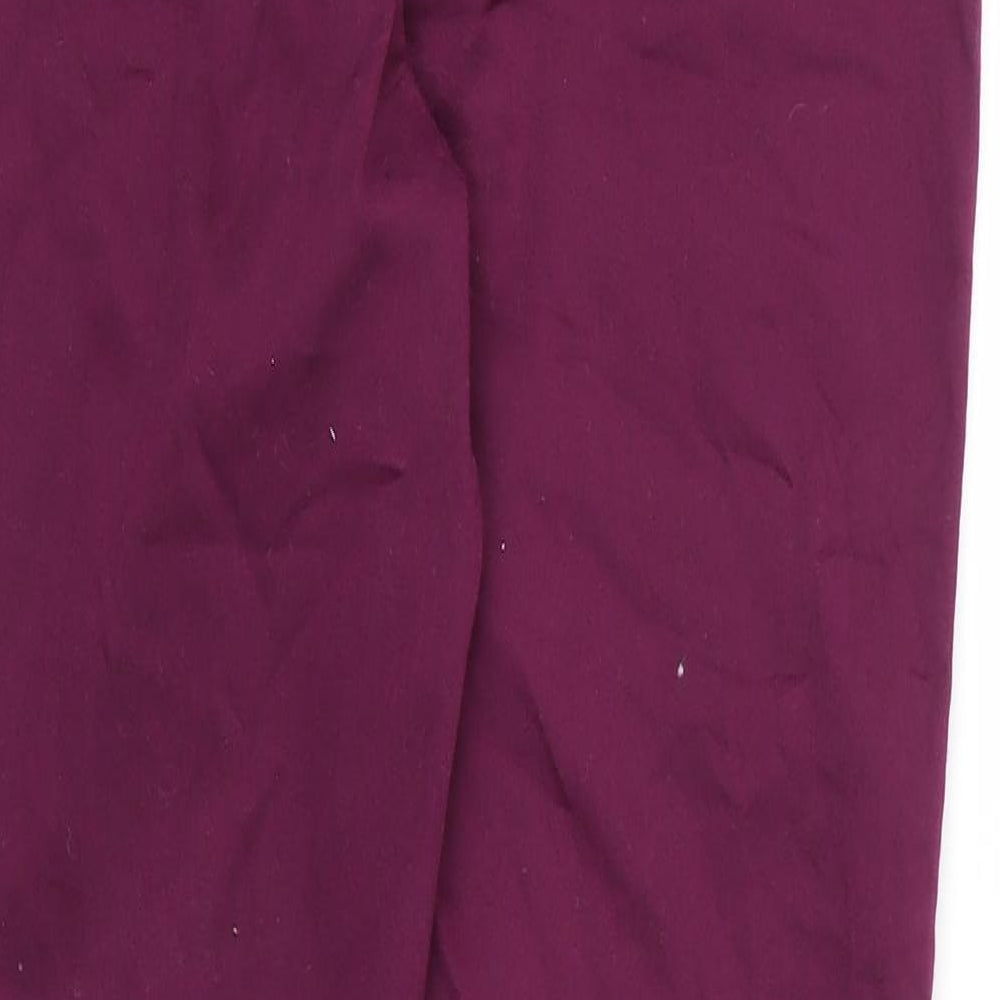 NEXT Womens Purple  Cotton Chino Trousers Size 12 L28 in Regular