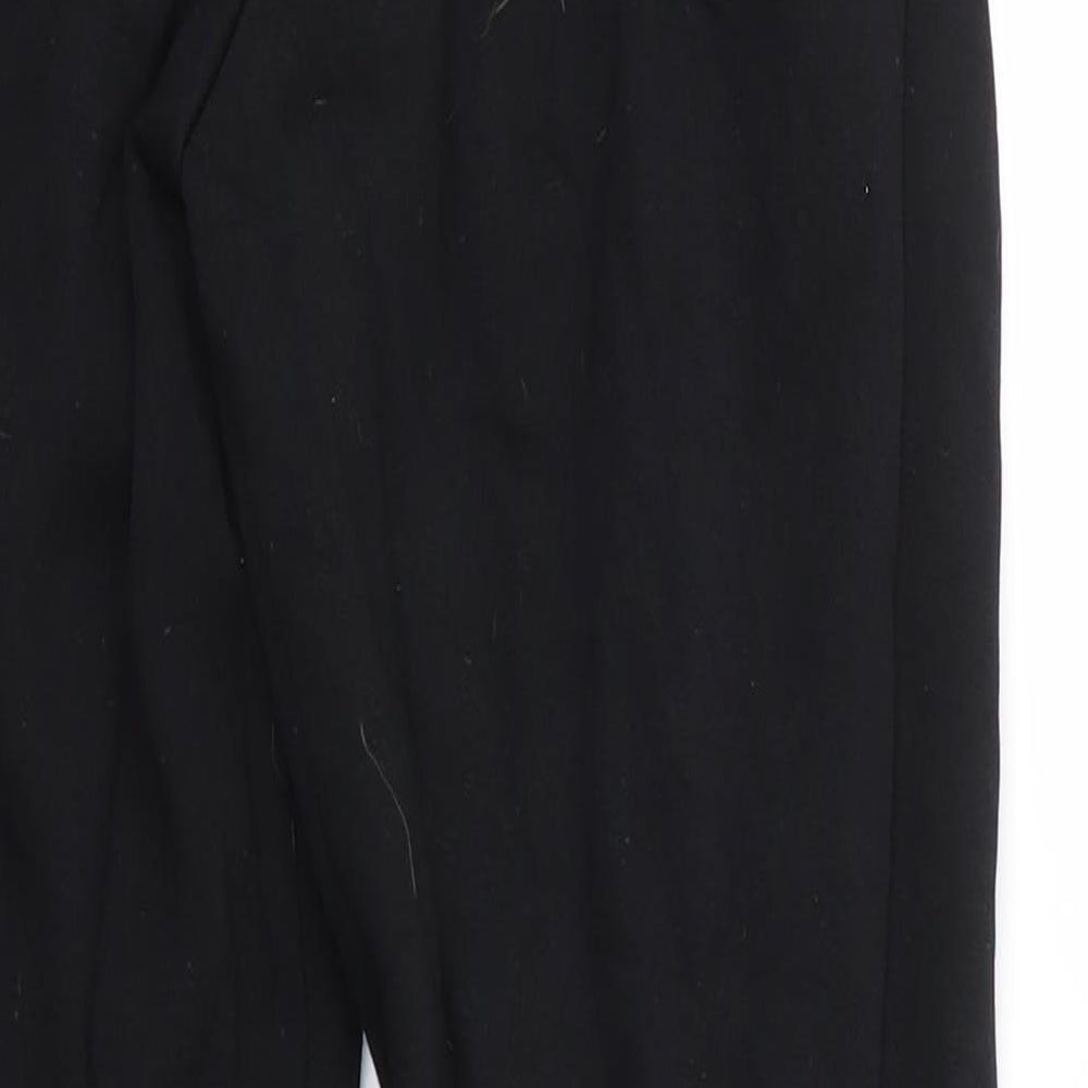 Matalan Girls Black  Cotton Sweatpants Trousers Size 12 Years L24 in Regular Drawstring