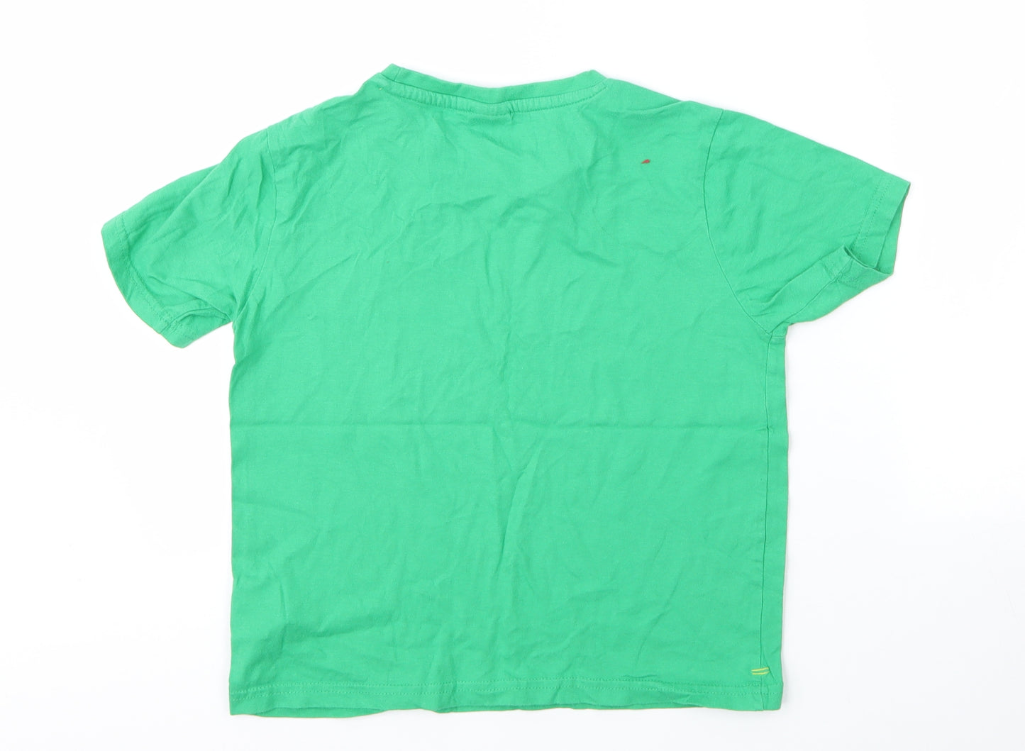 Slazenger Boys Green  Cotton Basic T-Shirt Size 10-11 Years Round Neck